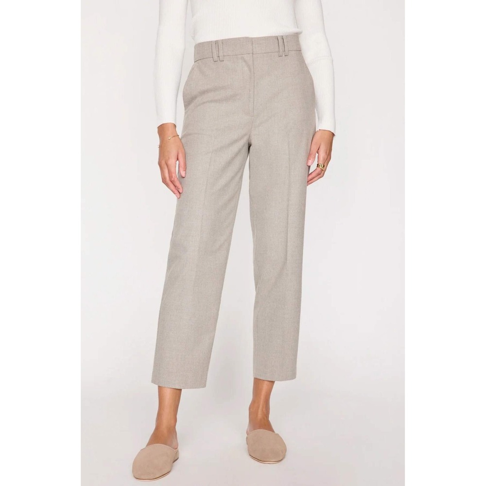 Brochu Walker Talia Pant Womens L Whisper Melange Elastic Back Straight Leg Luxe
